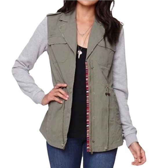 Billabong Designer’s Closet Fall Dayz Military Jacket - Size Large - Picture 1 of 7